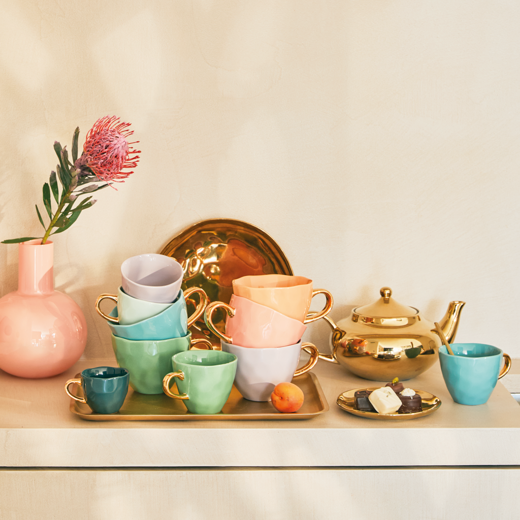 Urban nature culture good morning collectie goud look kopjes bordjes servies tafelinspiratie musthaves trendy 2026
