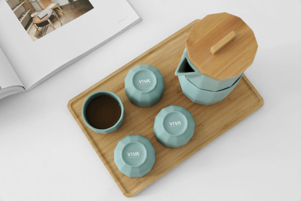 VIVA | ALEXANDER LUXE THEESET | BLAUW GRIJS