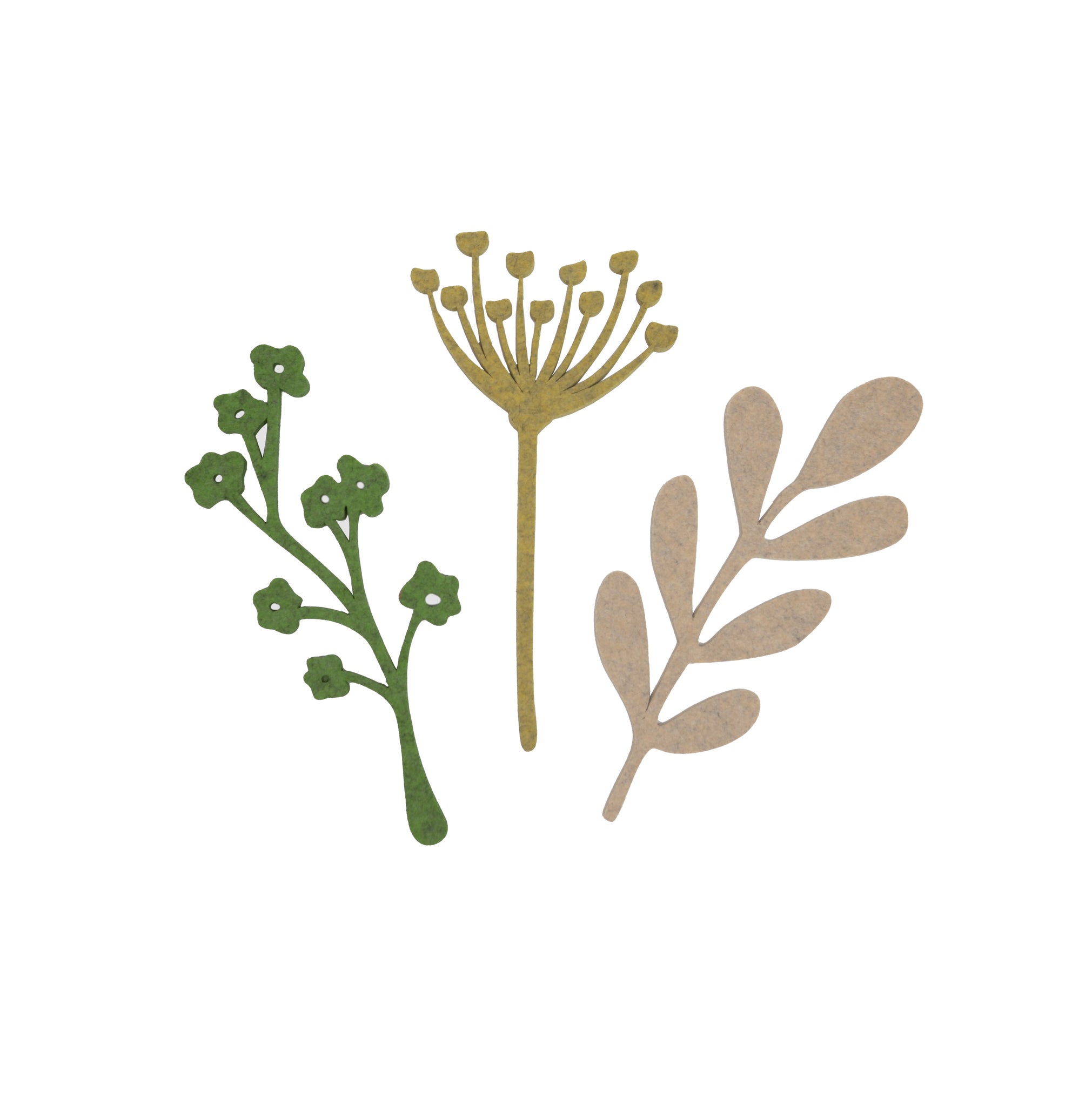 KidsDepot vilten bloemen Fleur set van 3 stuks assorti voor kinderkamer