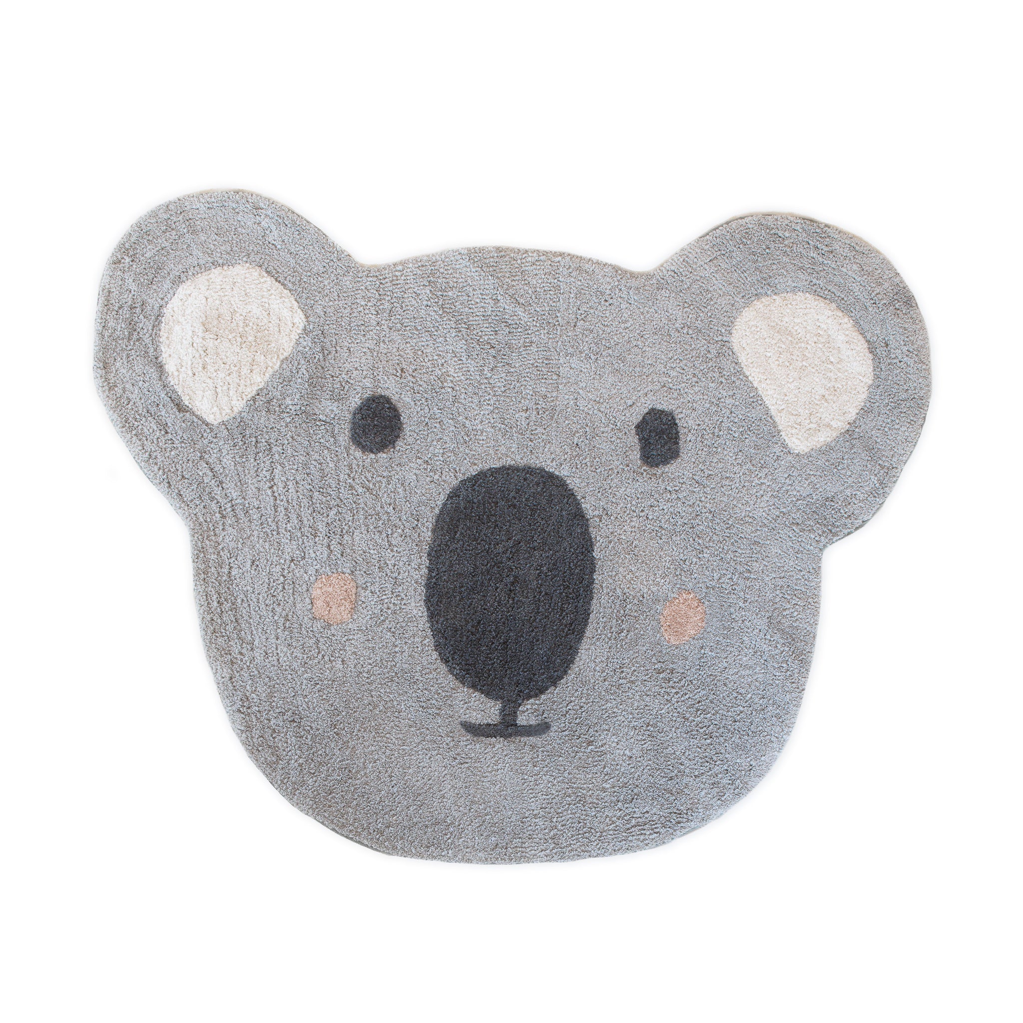 KidsDepot vloerkleed Cleo in de vorm van een grijze koala 125x100cm