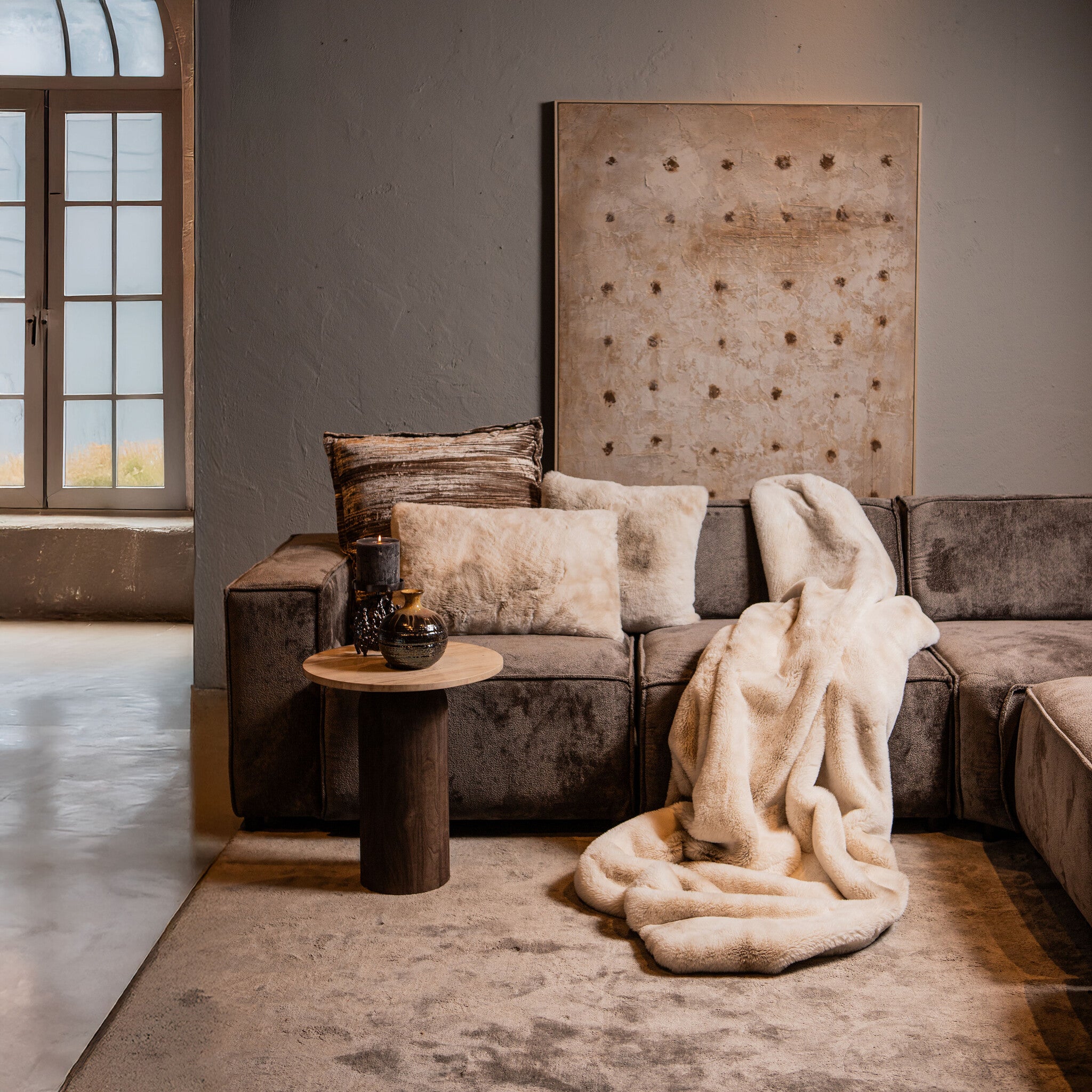 ptmd kussen linde faux fur woontextiel woonaccessoires woontrend 2026