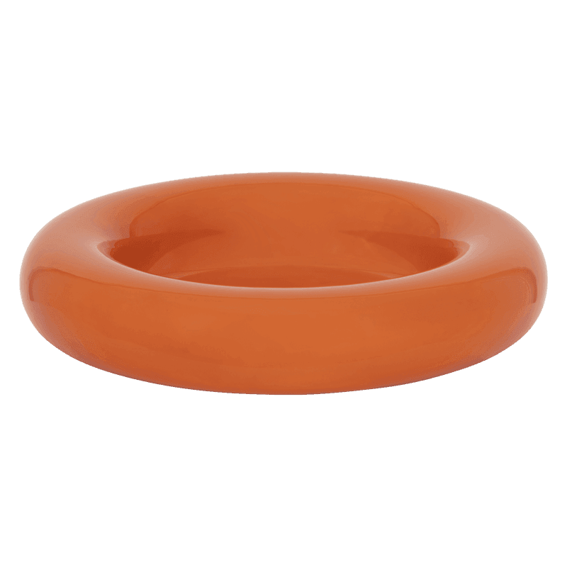 Urban Nature Culture UNC serveerschaal Lou in de kleur Flame terra oranje keramiek