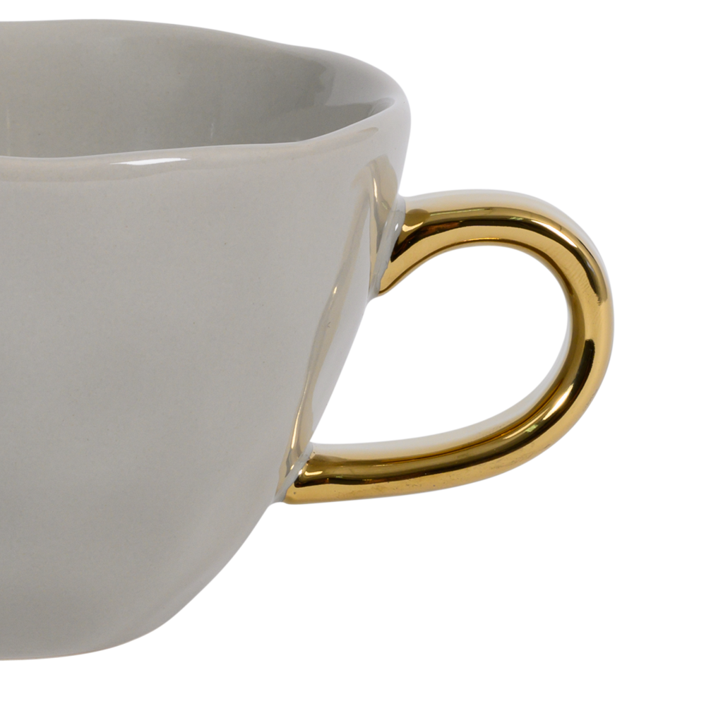 Urban nature culture good morning collectie cappuccino thee mok kop grijs goud
