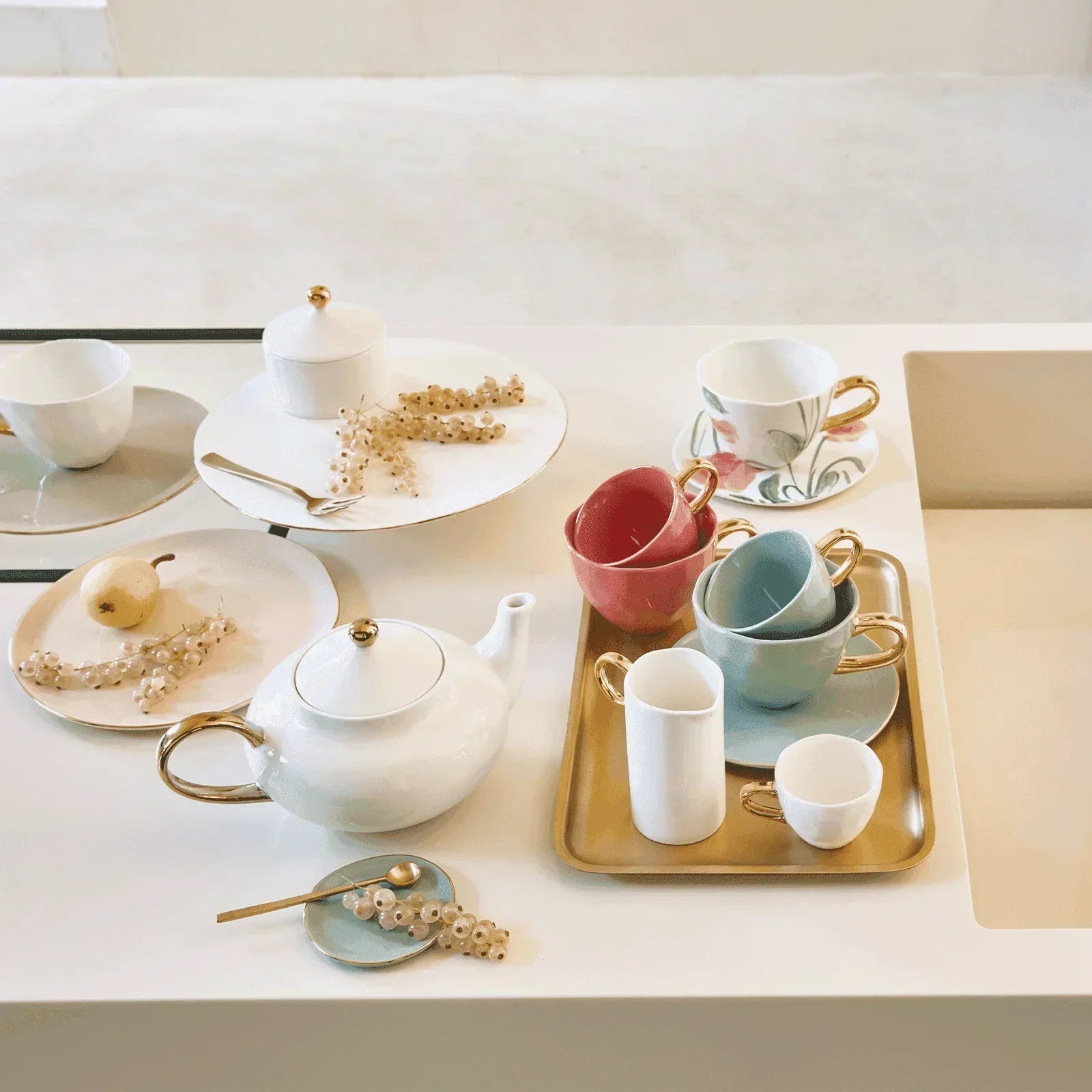 Urban nature culture good morning collectie koffie kopje thee kop goud 
